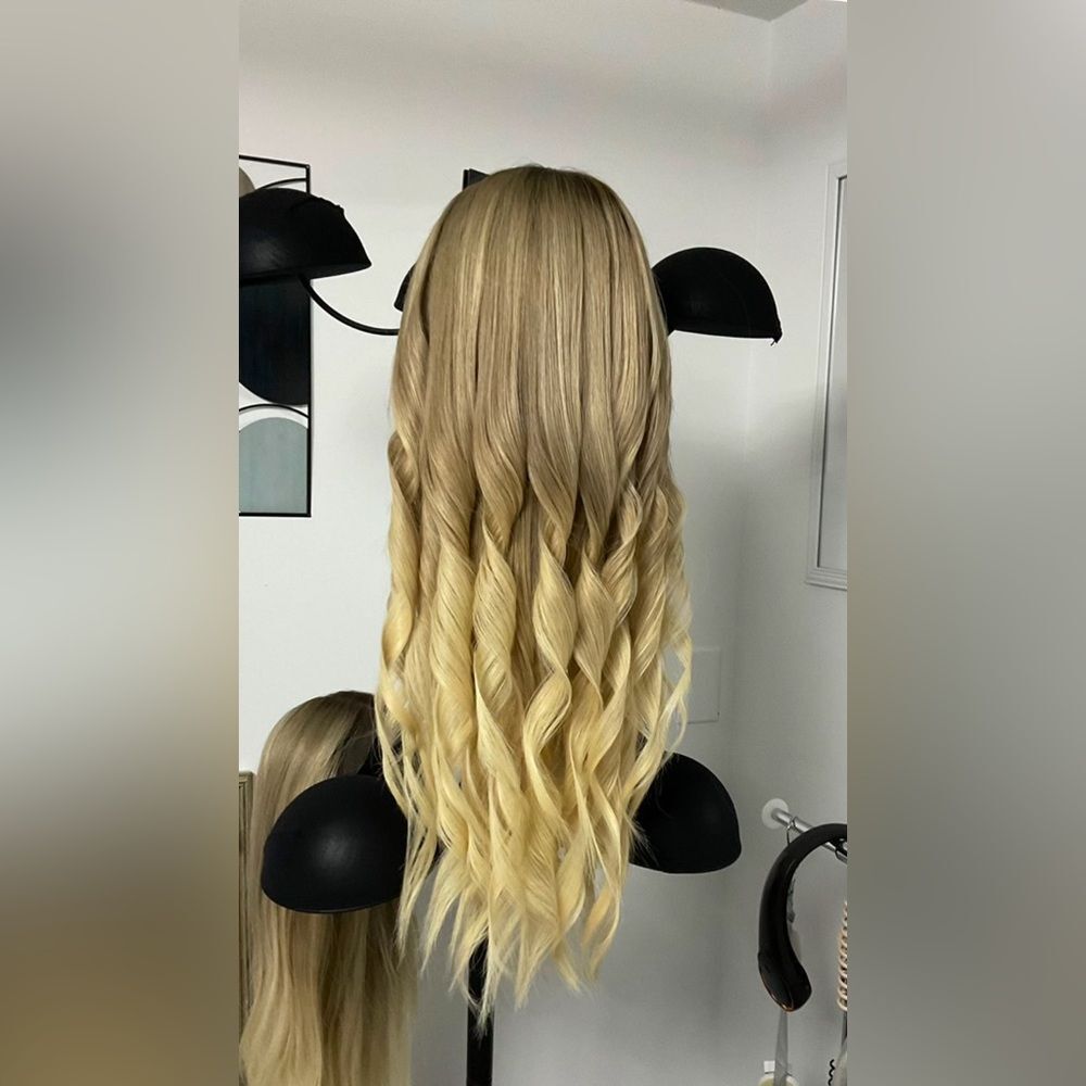HairEnvy of New York human hair wig “Renata” medium cap 30” long New lace intact